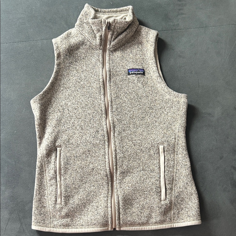 Patagonia Heathered Oatmeal Women’s Full-Zip Fleece Vest